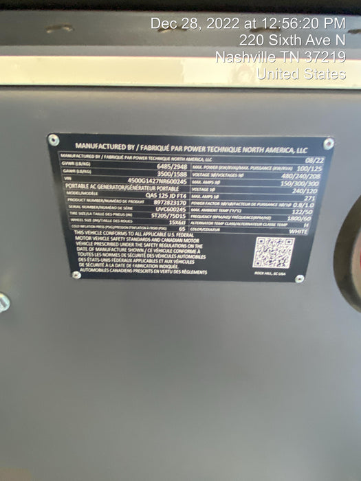 2022 ATLAS COPCO QAS 125