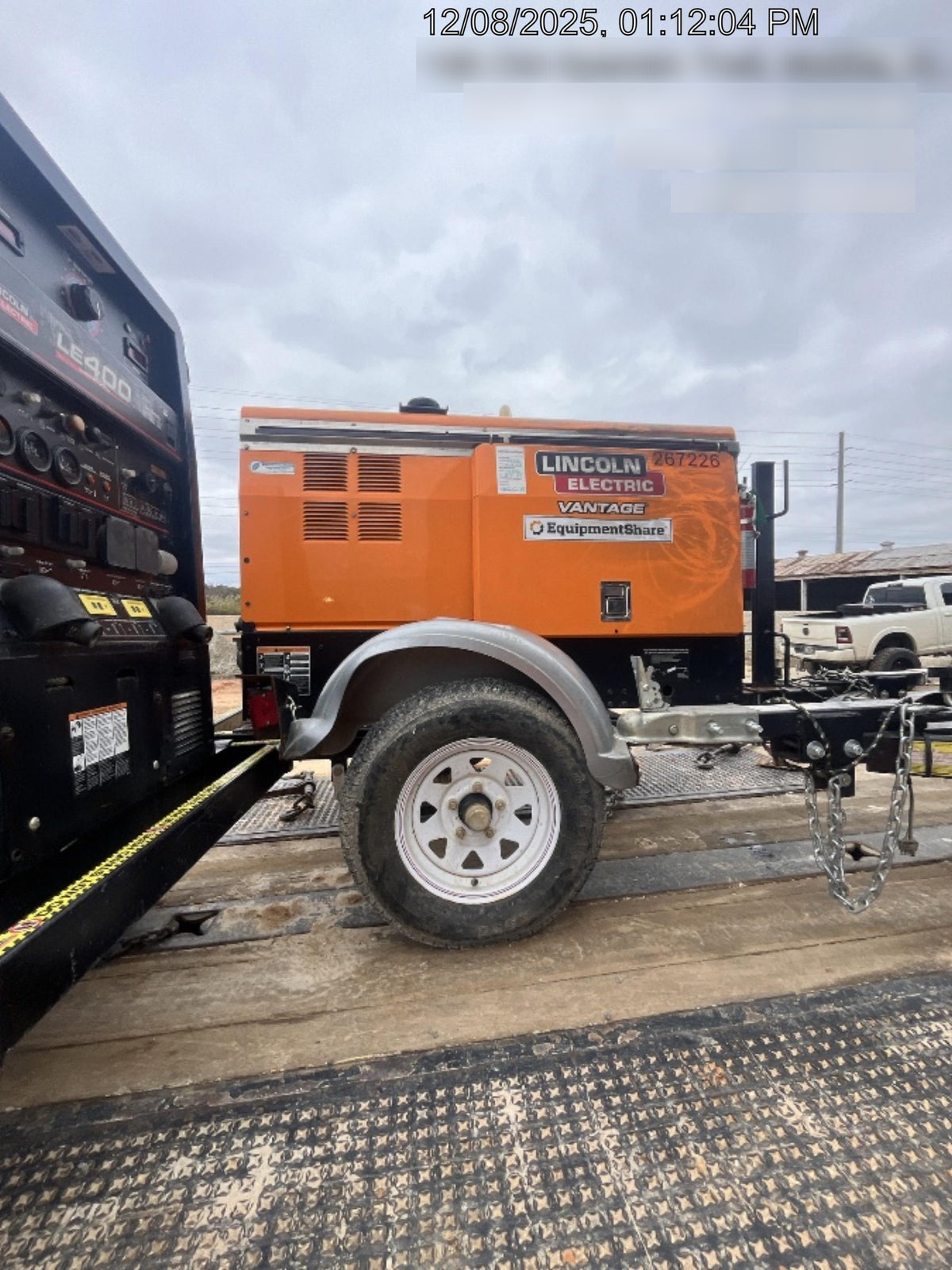 2021 Lincoln Electric Vantage 322 Vantage 322 Ready Pak 3 w/ Decals, ORANGE (includes trailer, cable rack, fender light kit) NO Telematics