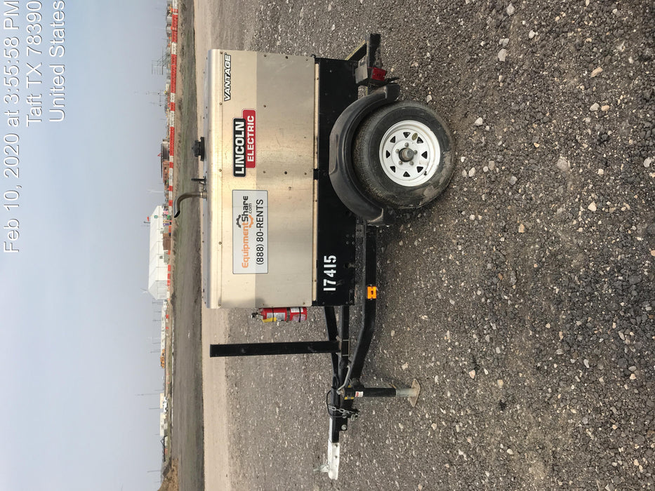 2018 Lincoln Electric Vantage 322 Lincoln Vantage 322 Welder Ready Pak 3 - Vantage 322, Trailer, Fender and light kit, Cable rack