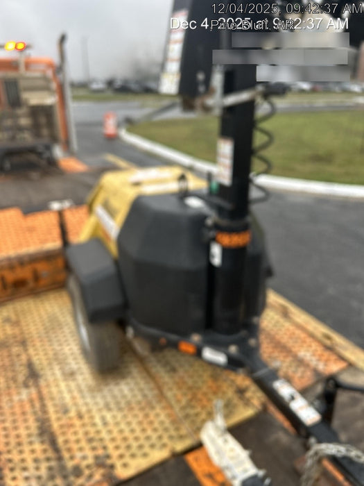 2022 Allmand NLV3GR (4) LED Light Fixture 350W, 23' Vertical Mast, 3kW Prime, Towable, Deep Sea L401, Leveling Jacks, Yanmar T4F 5.8hp