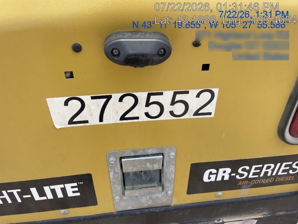 2022 Allmand NLV3GR (4) LED Light Fixture 350W, 23' Vertical Mast, 3kW Prime, Towable, ES Decals, T3 no