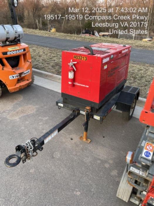 2024 Shindaiwa DGW400MDL Kubota D902 Engine, 23 HP, Dual Op Welder, Wire, Arc, Droop Stick, Tig, and CC Stick Functionality, Simulphase, 3 Phase and 1 Phase Gen Output, Single Axle NB Trlr, Slr Trckl Chrg 12V 12W, Fire Ext