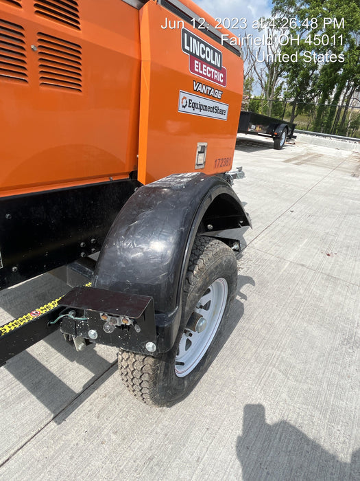 2021 Lincoln Electric Vantage 322 Vantage 322 Ready Pak 3 w/ Decals, ORANGE (includes trailer, cable rack, fender light kit) NO Telematics