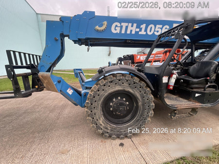 2019 Genie GTH-1056 Canopy, Solid RT Tires, LED Work Lights, Beacon 60" QA Carriage, 60" Forks