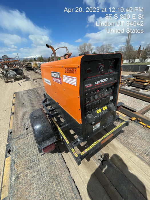 2022 Lincoln Electric LE400 Kubota V1505, Trlr, Cable Rack, Light Kit, ES Decals, T3