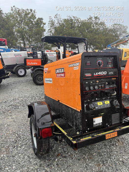 2022 Lincoln Electric LE400 Kubota V1505, Trlr, Cable Rack, Light Kit, ES Decals, T3