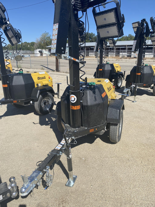 2022 Allmand NLV3GR (4) LED Light Fixture 350W, 23' Vertical Mast, 3kW Prime, Towable, ES Decals, T3