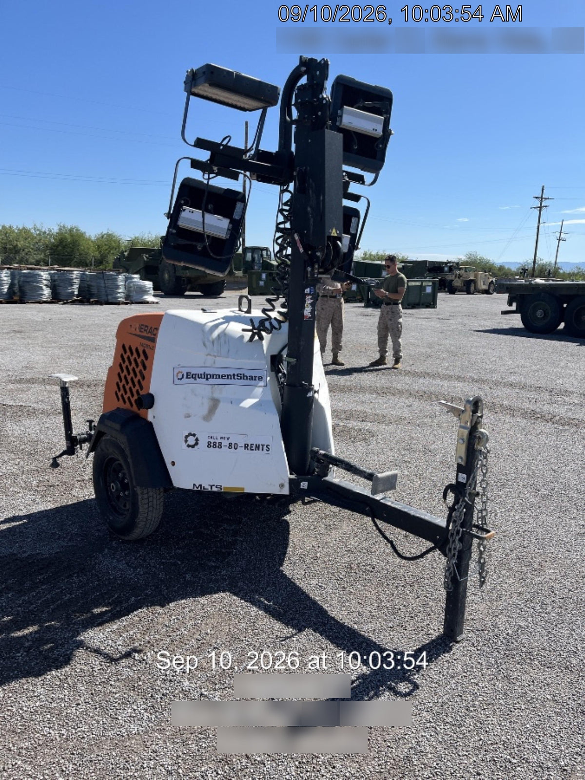 2024 Generac MLT2 Diesel, Flex Switch 120V Input, Powerzone Controller, 
(4) 320W LED Lights, 4kW Generator, 39.9 Gal Fuel Tank, 2" Ball, T3