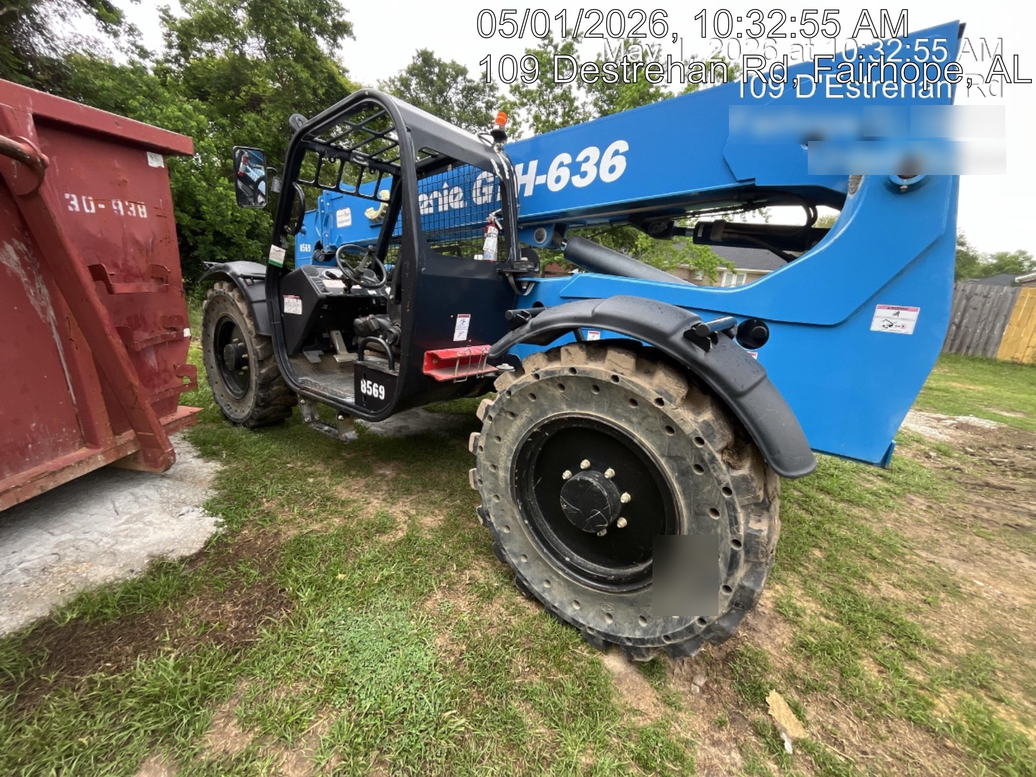 2018 Genie GTH-636 Genie GTH-636 w/Open ROPS, Solid Tires, Work Light/Beacon, 48" Carriage and Forks