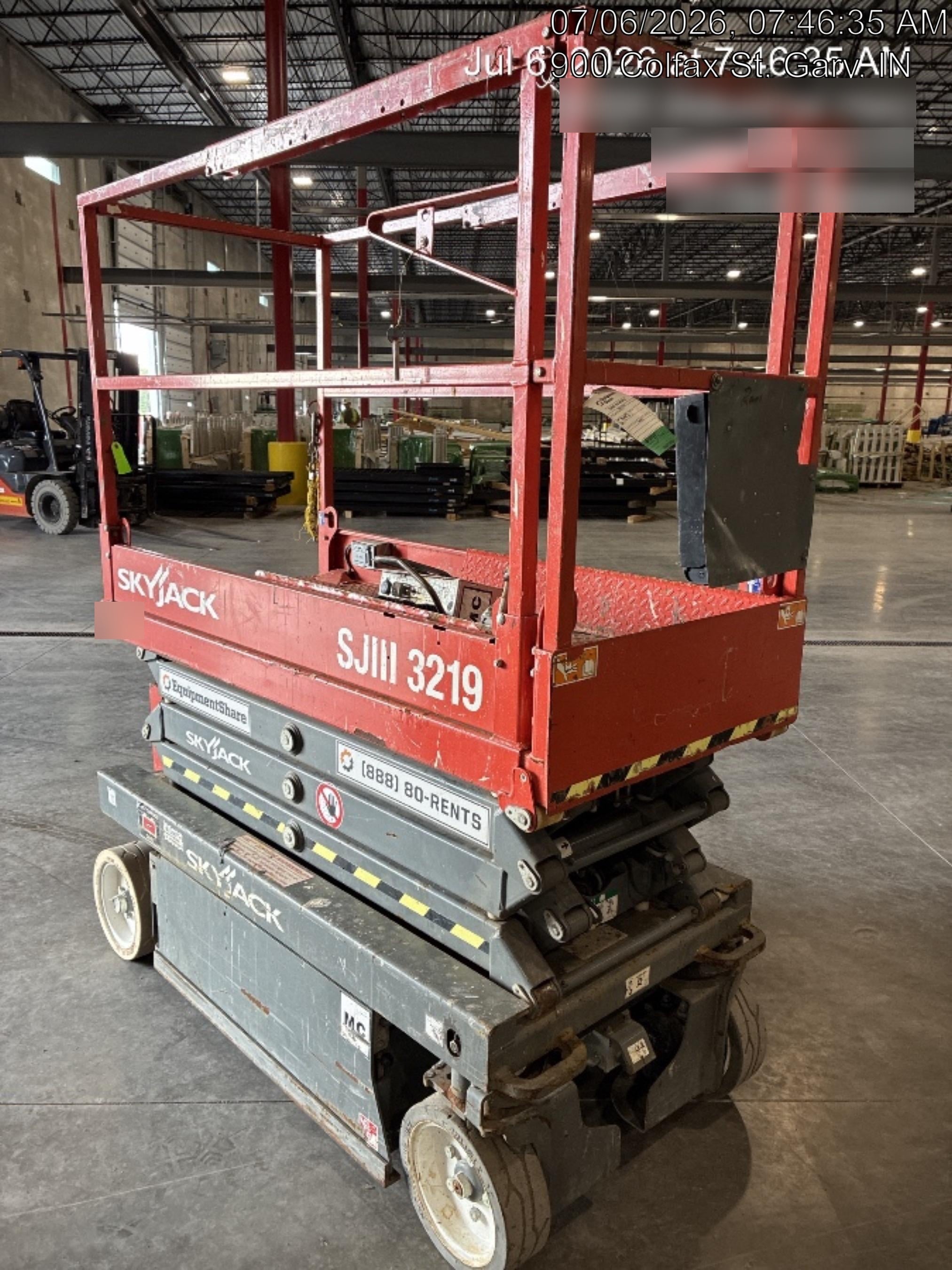 2017 Skyjack SJIII-3219 Standard Rental Specs