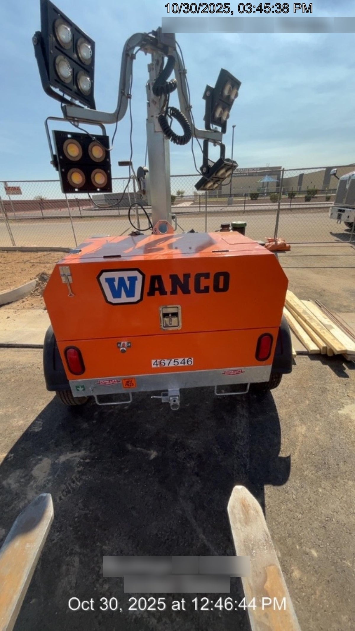 2024 Wanco WLTT-4MM4K Diesel, Deep Sea Controller, Shore Power Plug, Auto Start, (4) 350W LED Floodlights, 4kW Generator, 60 Gal Fuel Tank, 2" Ball, T3