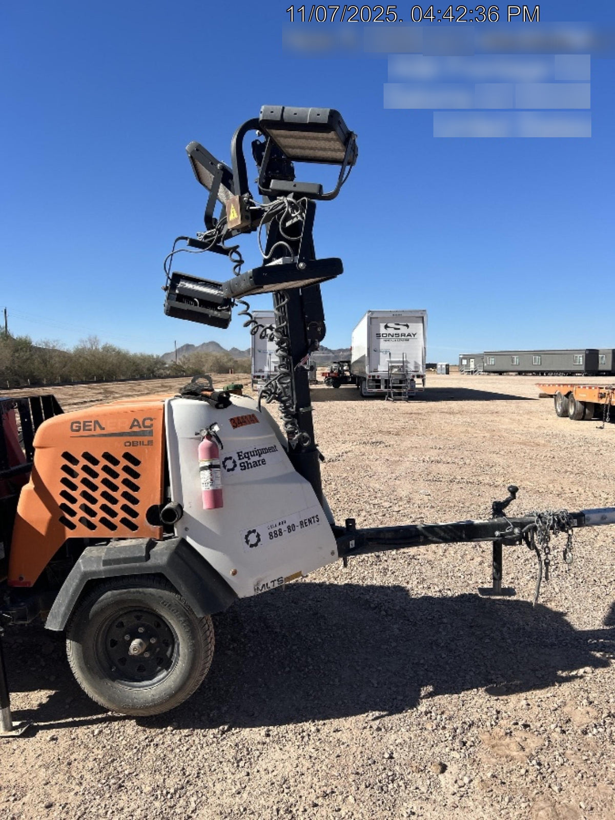 2023 Generac MLT2 Diesel, Flex Switch 120V Input, Powerzone Controller, (4) 320W LED Lights, 4kW Generator, 39.9 Gal Fuel Tank, 2" Ball, T3
