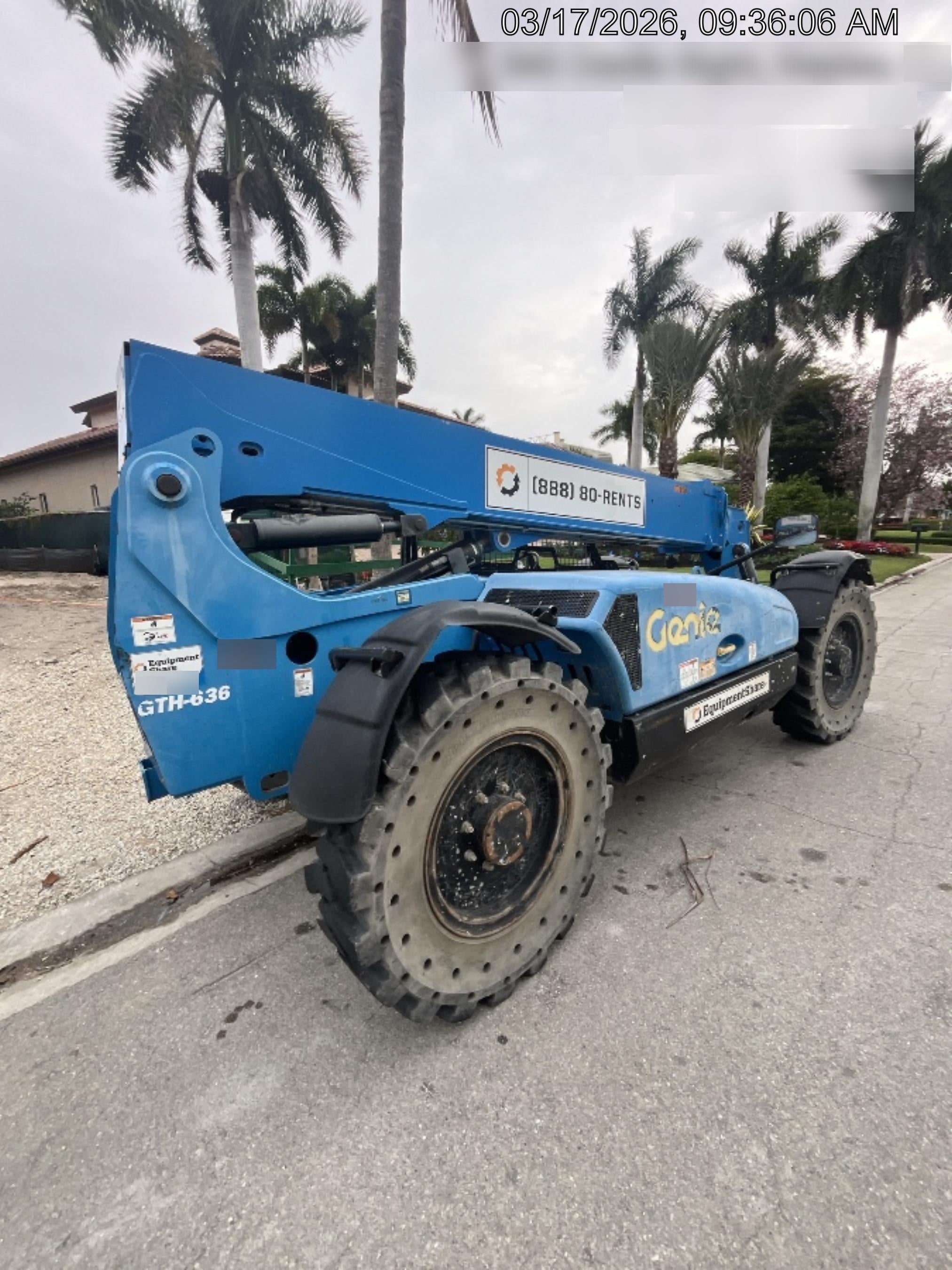 2020 Genie GTH-636 Canopy, Solid Tires, Work Lights, Beacon, Aux Hydraulics, Back up Alarm