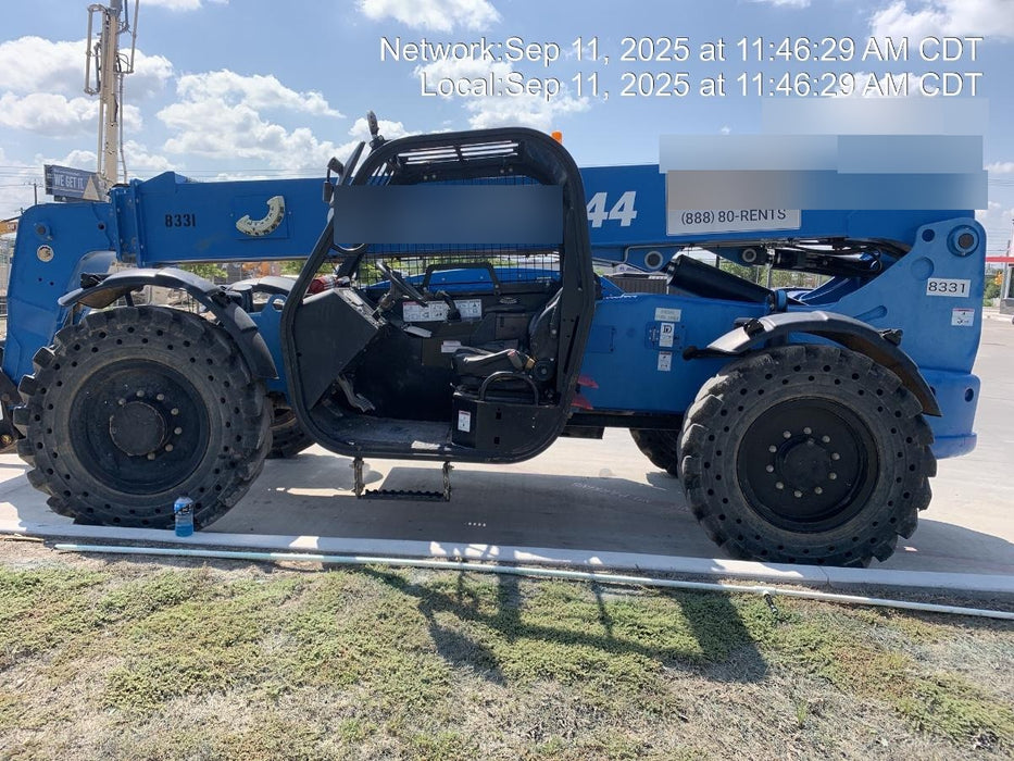 2018 Genie GTH-844 Genie GTH-844D w/Open ROPS, Solid Tires, Work Light/Beacon, 60" Carriage and Forks