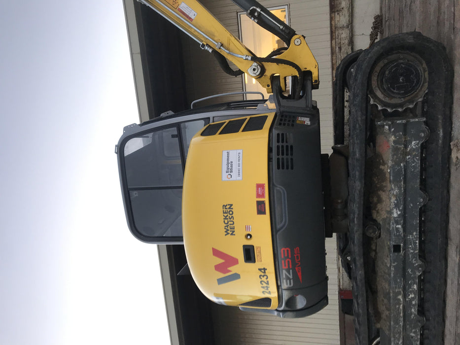 2019 Wacker Neuson EZ53 WACKER NEUSON EZ53 12K Excavator, TRK,LGD,CAB,PC