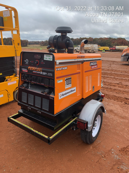 2022 Lincoln Electric Vantage 549X Crosslink Technology, Trailer Mounted, ES Decals, T3