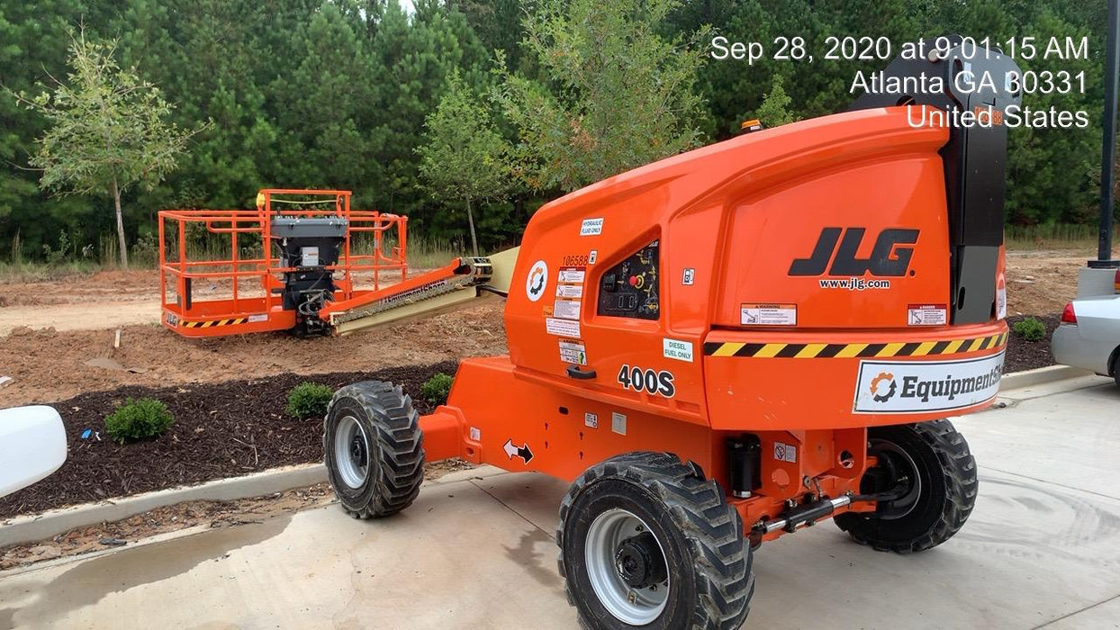 2020 JLG 400S Deutz Diesel, 4wd, FF Tires, Inward Self Closing Gate, Tool Tray, Beacon, 7.5kW Generator