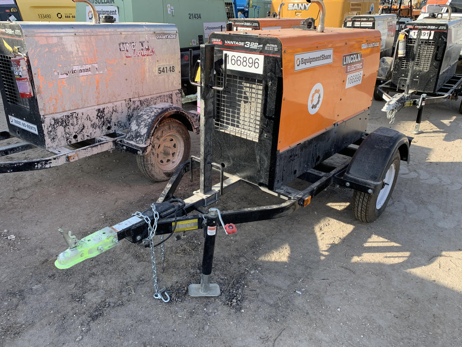 2021 Lincoln Electric Vantage 322 Vantage 322 Ready Pak 3 w/ Decals, ORANGE (includes trailer, cable rack, fender light kit) NO Telematics