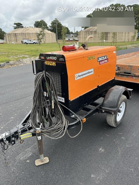 2022 Lincoln Electric LE400 Kubota V1505, Trlr, Cable Rack, Light Kit, ES Decals, T3
