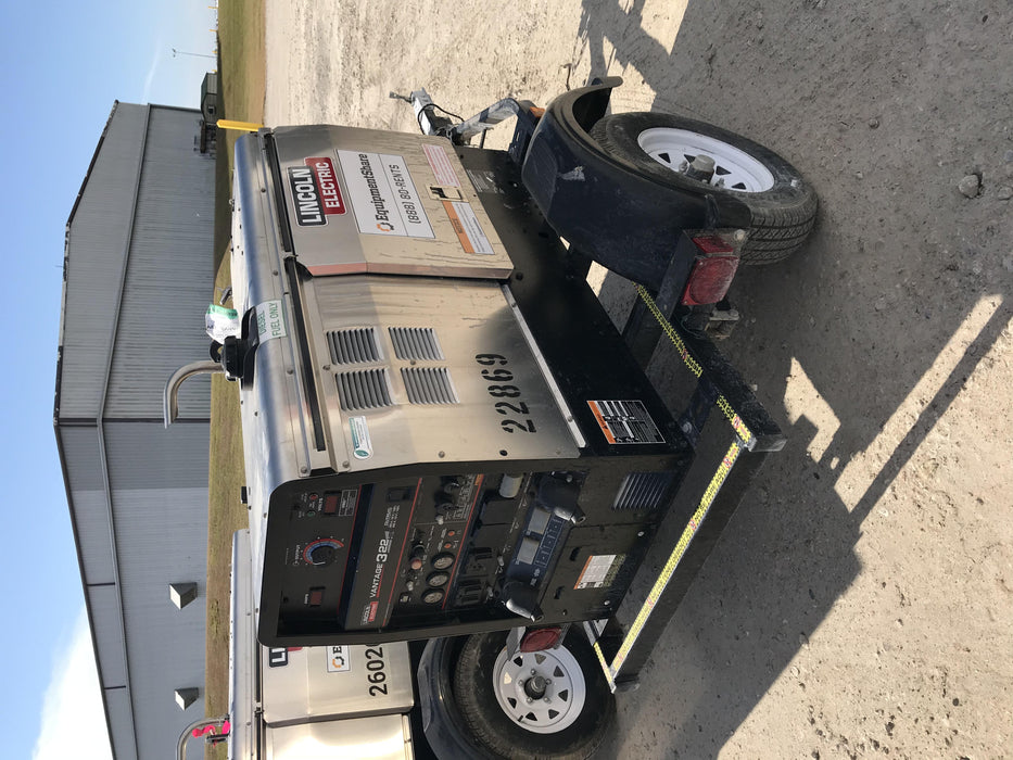 2019 Lincoln Electric Vantage 322 Lincoln Vantage 322 Welder w/Trailer, Light Kit, Cable Rack