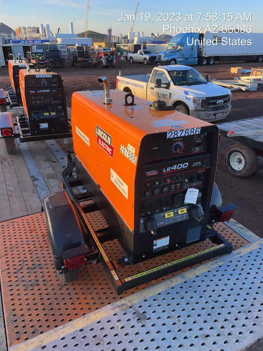 2023 Lincoln Electric LE400 Kubota V1505, Trlr, Cable Rack, Light Kit, ES Decals, T3