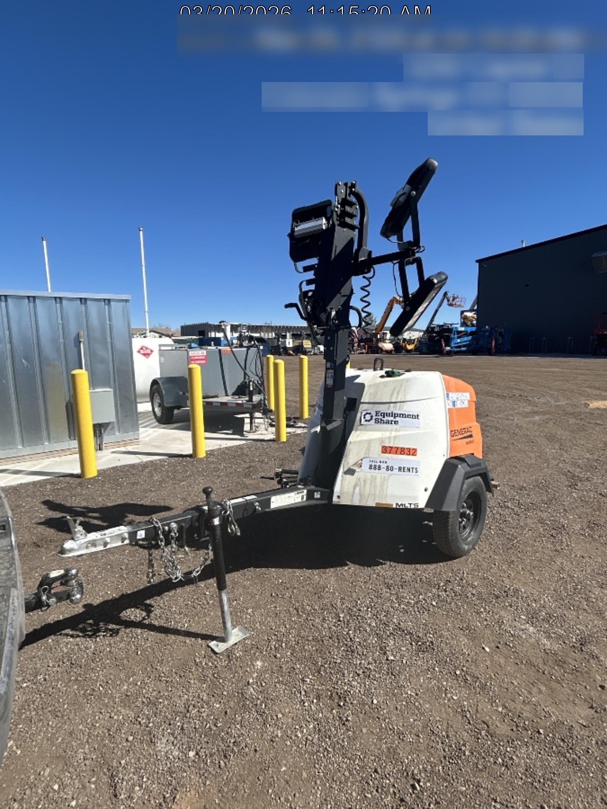 2023 Generac MLT2 Diesel, Flex Switch 120V Input, Powerzone Controller, 
(4) 320W LED Lights, 4kW Generator, 39.9 Gal Fuel Tank, 2" Ball, T3