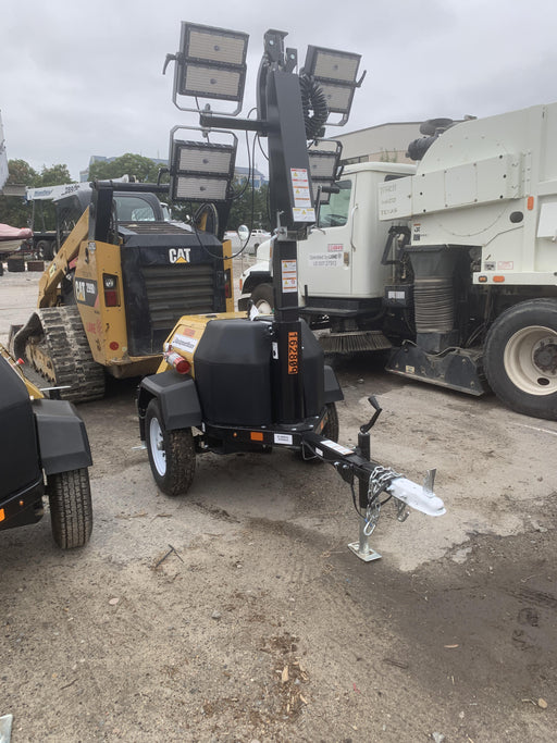 2021 Allmand NLV3GR (4) LED Light Fixture 350W, 23' Vertical Mast, 3kW Prime, Towable, Deep Sea L401, Leveling Jacks, Yanmar T4F 5.8hp