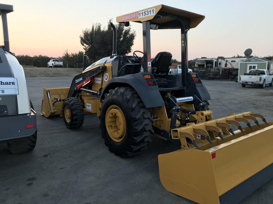 2020 John Deere 210LEP Canopy, 4WD, Second rear hydraulic cylinder, Light Package, Wheel weights