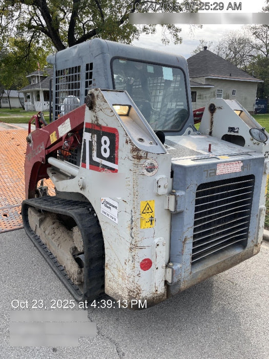 2019 Takeuchi TL8 Radial ROPS, ROPS/FOPS Canopy, 15" Wide Rubber Tracks, Back-up Alarm, Front & Rear Working Lights, Auxiliary Hydraulics, Two-Speed Travel, Electronic Monitoring System 76" HD Dirt Bucket with 8 Teeth, 20.3 cubic feet Capacity