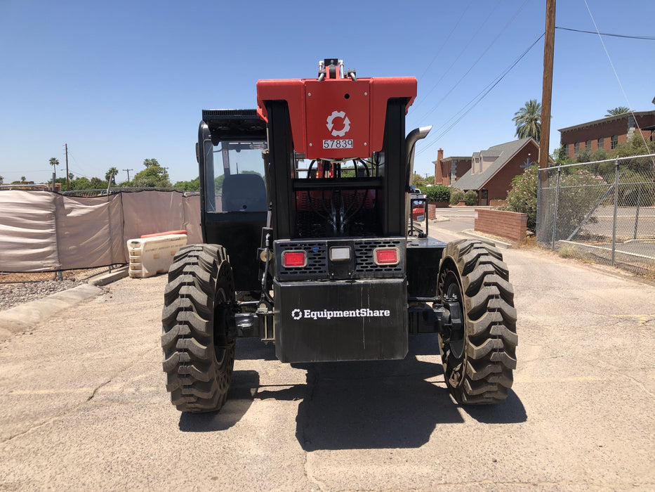 2020 Manitou MTA10055 Cab/Heat/Air, LED Work Lights, Solid Tires, Lift Hook, Beacon, Auxiliary Hydraulics w/66" Carriage and 60" Forks