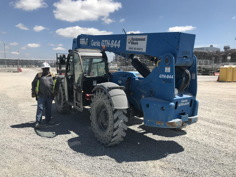 2019 Genie GTH-844 Genie GTH-844 w/Enclosed Cab w/HVAC, Work Lights, Solid Tires, Beacon, 60" Carriage and Forks