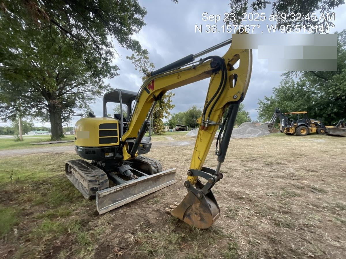 Wacker Neuson EZ53 Open ROPS, Rubber Tracks, Long Dipperstick, T4, Bucket