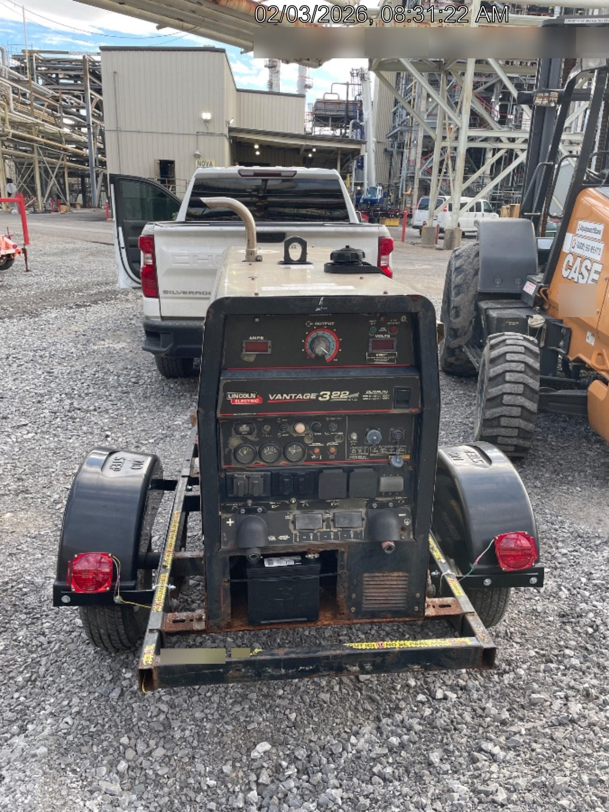 2019 Lincoln Electric Vantage 322 Lincoln Vantage 322 Welder w/Trailer, Light Kit, Cable Rack