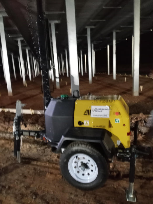 2021 Allmand NLV3GR (4) LED Light Fixture 350W, 23' Vertical Mast, 3kW Prime, Towable, Deep Sea L401, Leveling Jacks, Yanmar T4F 5.8hp