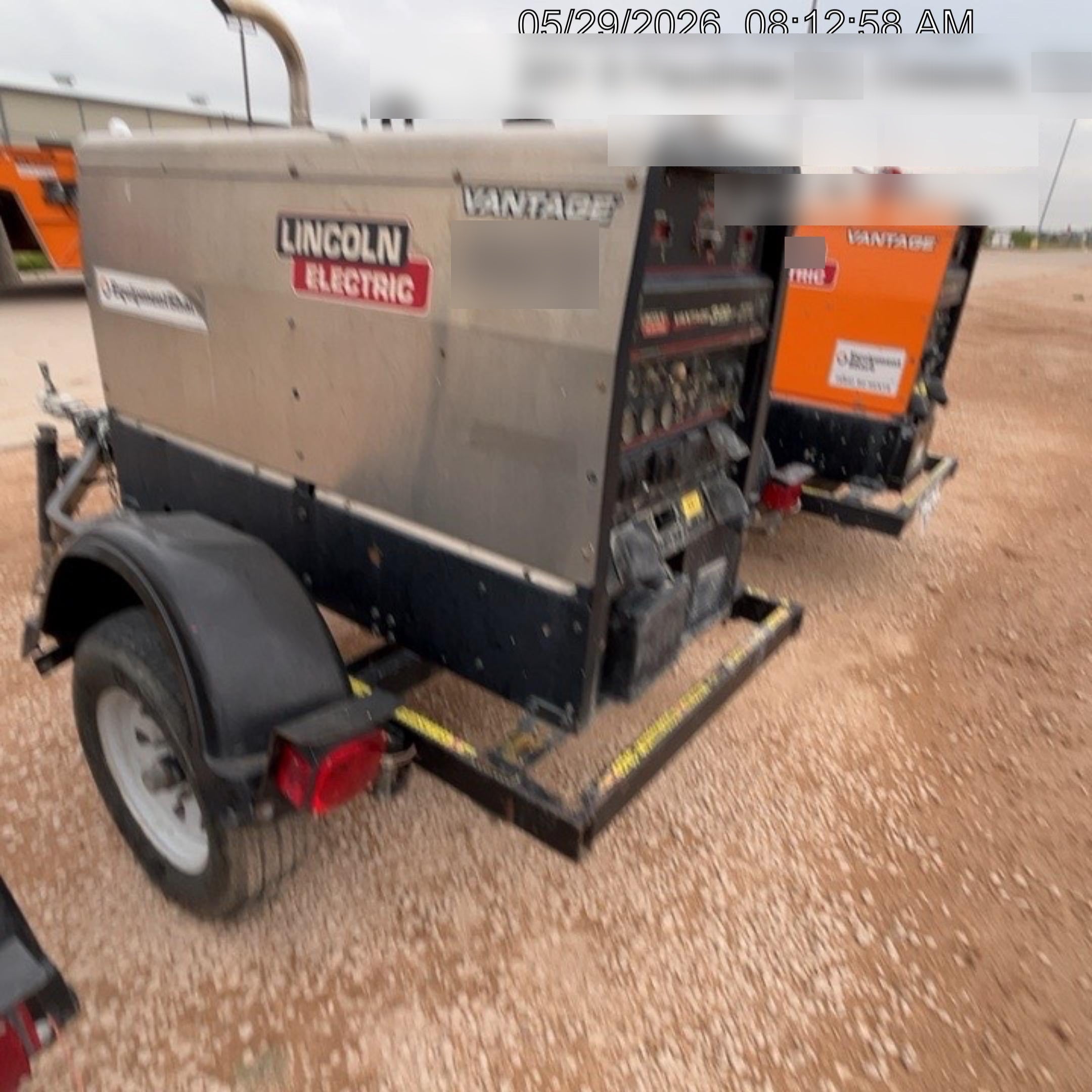 2019 Lincoln Electric Vantage 322 Ready-Pak 3, Two Wheel Trailer, Fender and Light Kit, Cable Rack