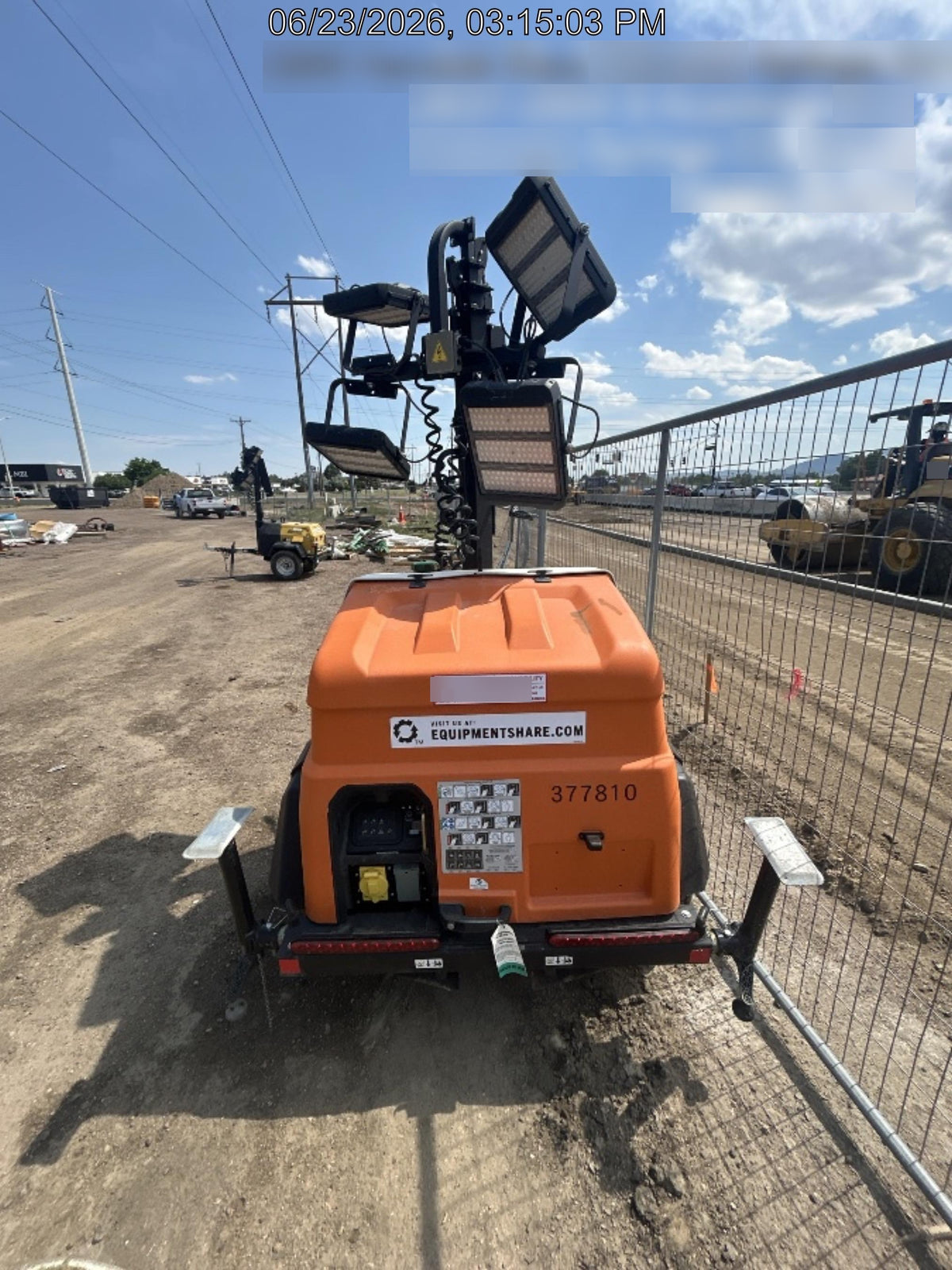 2023 Generac MLT2 Diesel, Flex Switch 120V Input, Powerzone Controller, 
(4) 320W LED Lights, 4kW Generator, 39.9 Gal Fuel Tank, 2" Ball, T3