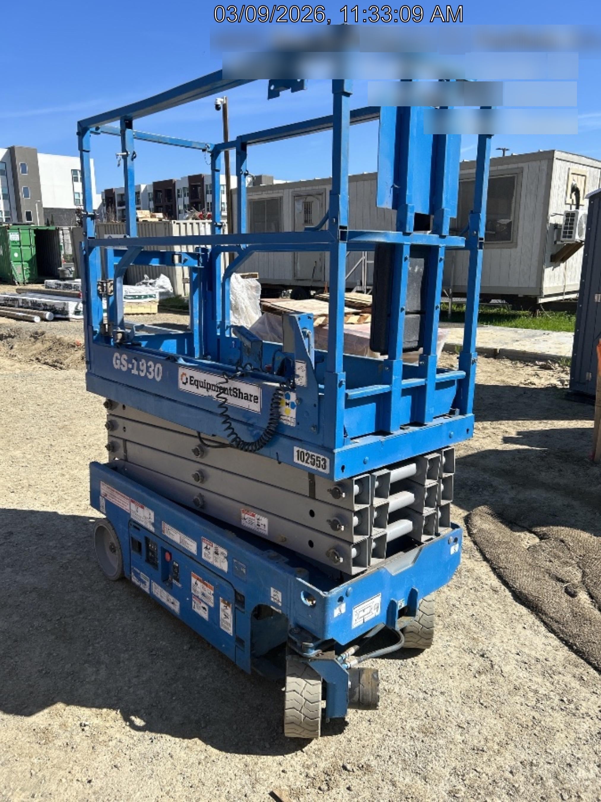 2020 Genie GS-1930 Solid Non Marking Tires, Beacon, Folding rails with half height swing gate, 800W Inverter