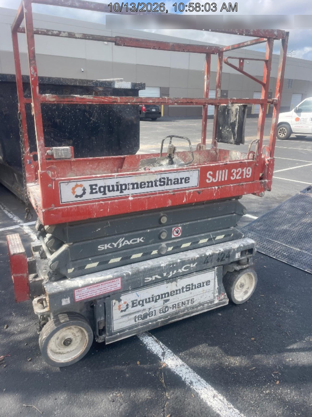 2019 Skyjack SJIII-3219 Standard Options, Trojan Batteries