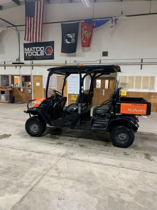 2022 Kubota RTV-X1140W-H Plastic Canopy, Windshield Acrylic Clear, LED Strobe Light, Wire Harness Kit, Back up Alarm