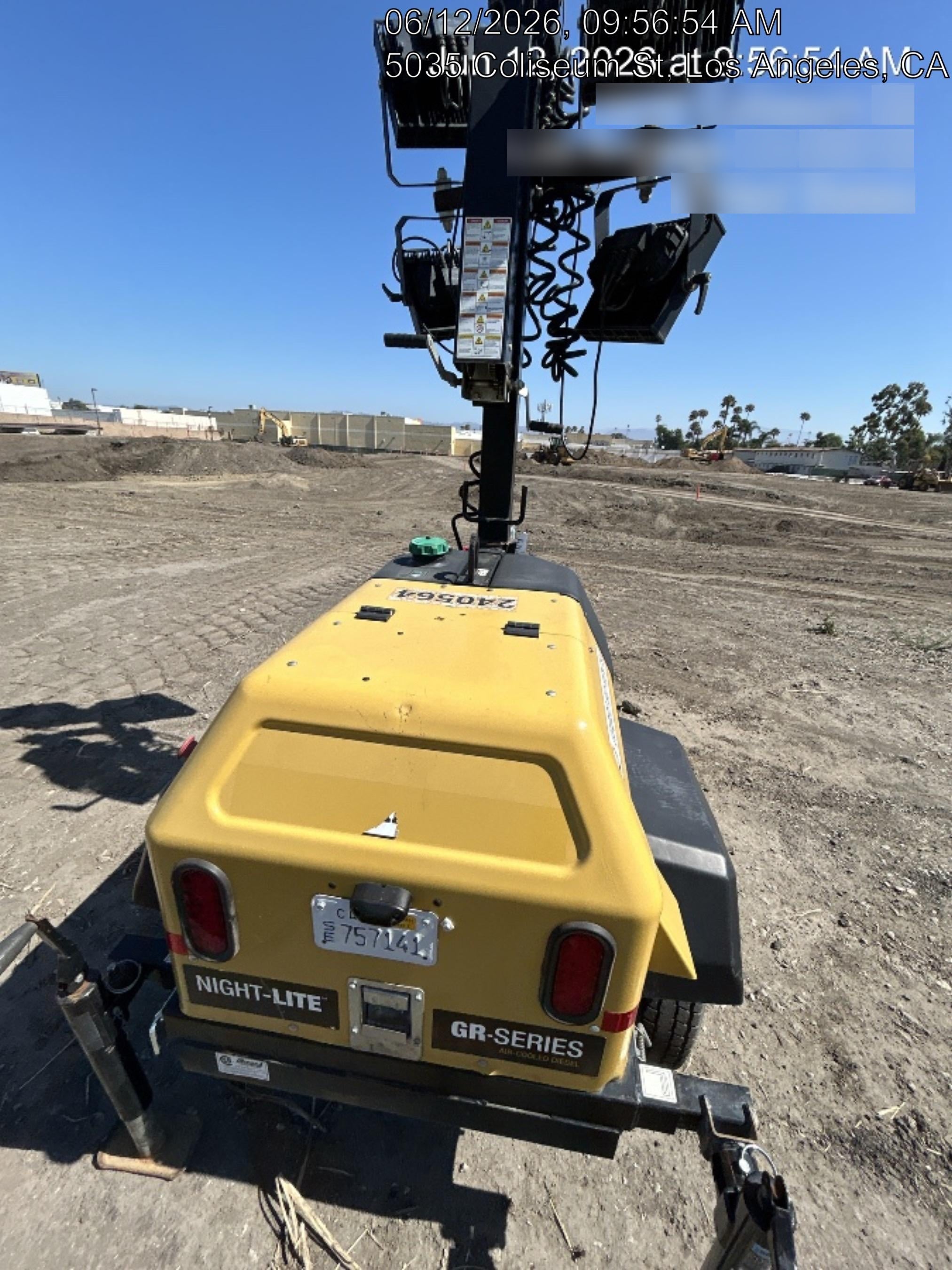 2022 Allmand NLV3GR (4) LED Light Fixture 350W, 23' Vertical Mast, 3kW Prime, Towable, Deep Sea L401, Leveling Jacks, Yanmar T4F 5.8hp