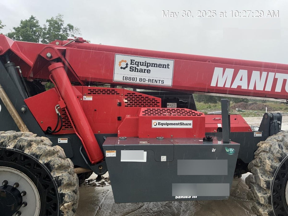 2018 Manitou MTA10055 Manitou MTA 10055 w/Cab/Heat/AC, Work Lights/Strobe, Aux Hyd, Solid Tires, Lift Hook, 66" Carriage, 60" Forks