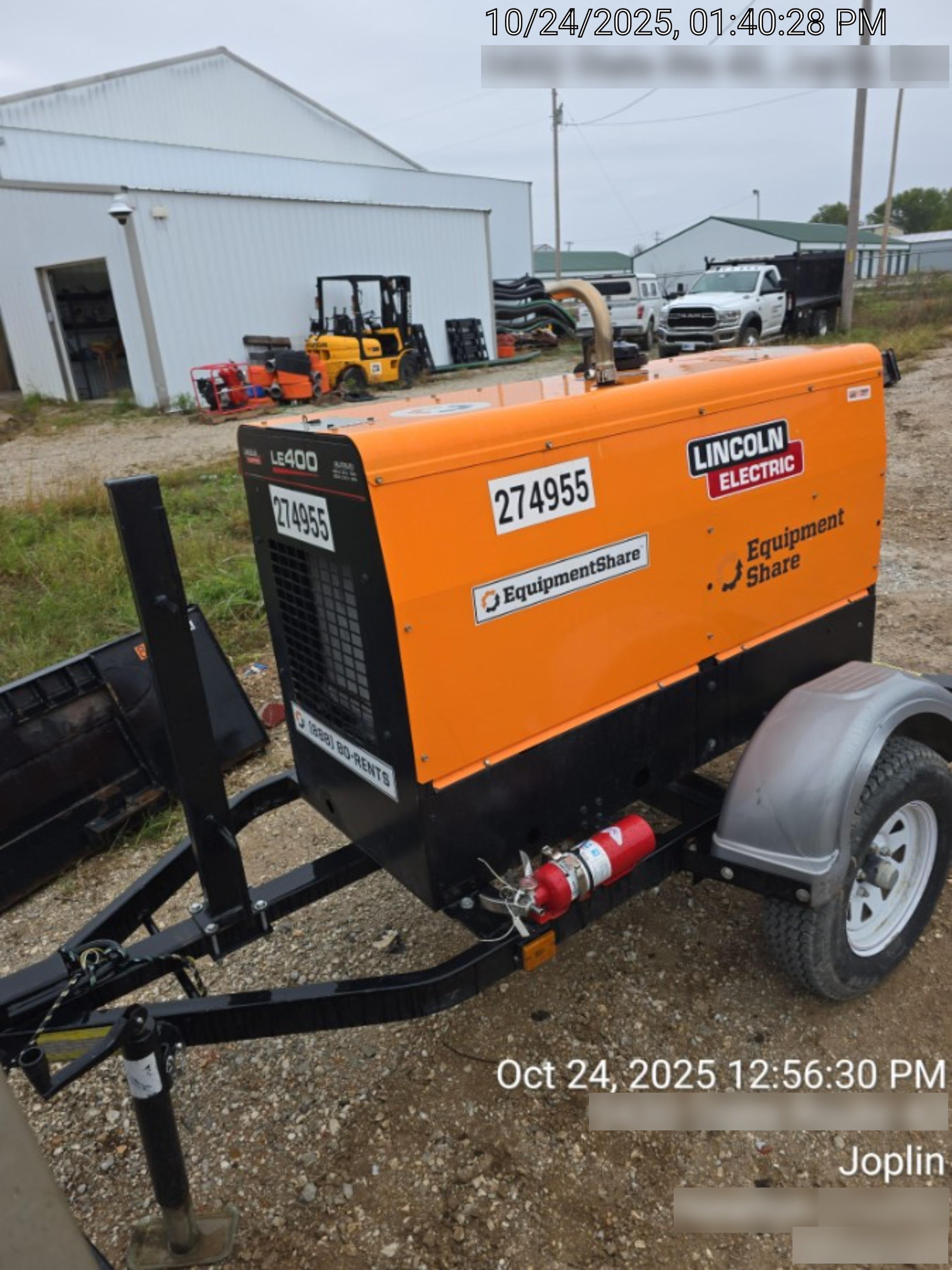 2022 Lincoln Electric LE400 Kubota V1505, Trlr, Cable Rack, Light Kit, ES Decals, T3