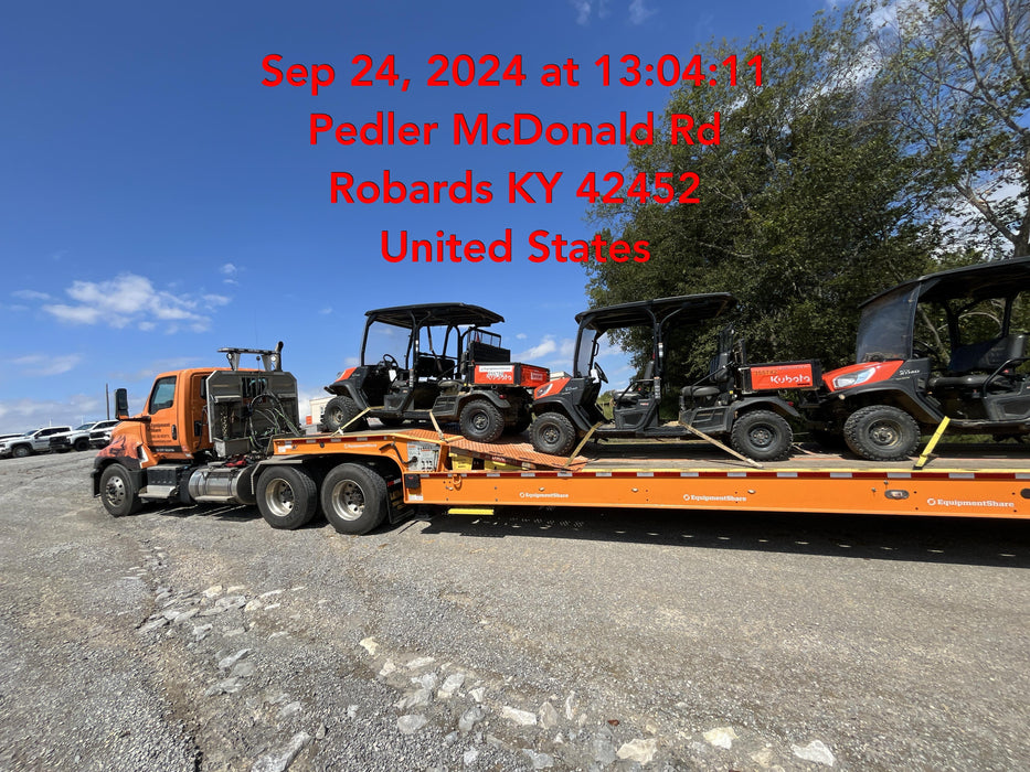 2022 Kubota RTV-X1140W-H Plastic Canopy, Windshield Acrylic Clear, LED Strobe Light, Wire Harness Kit, Back up Alarm