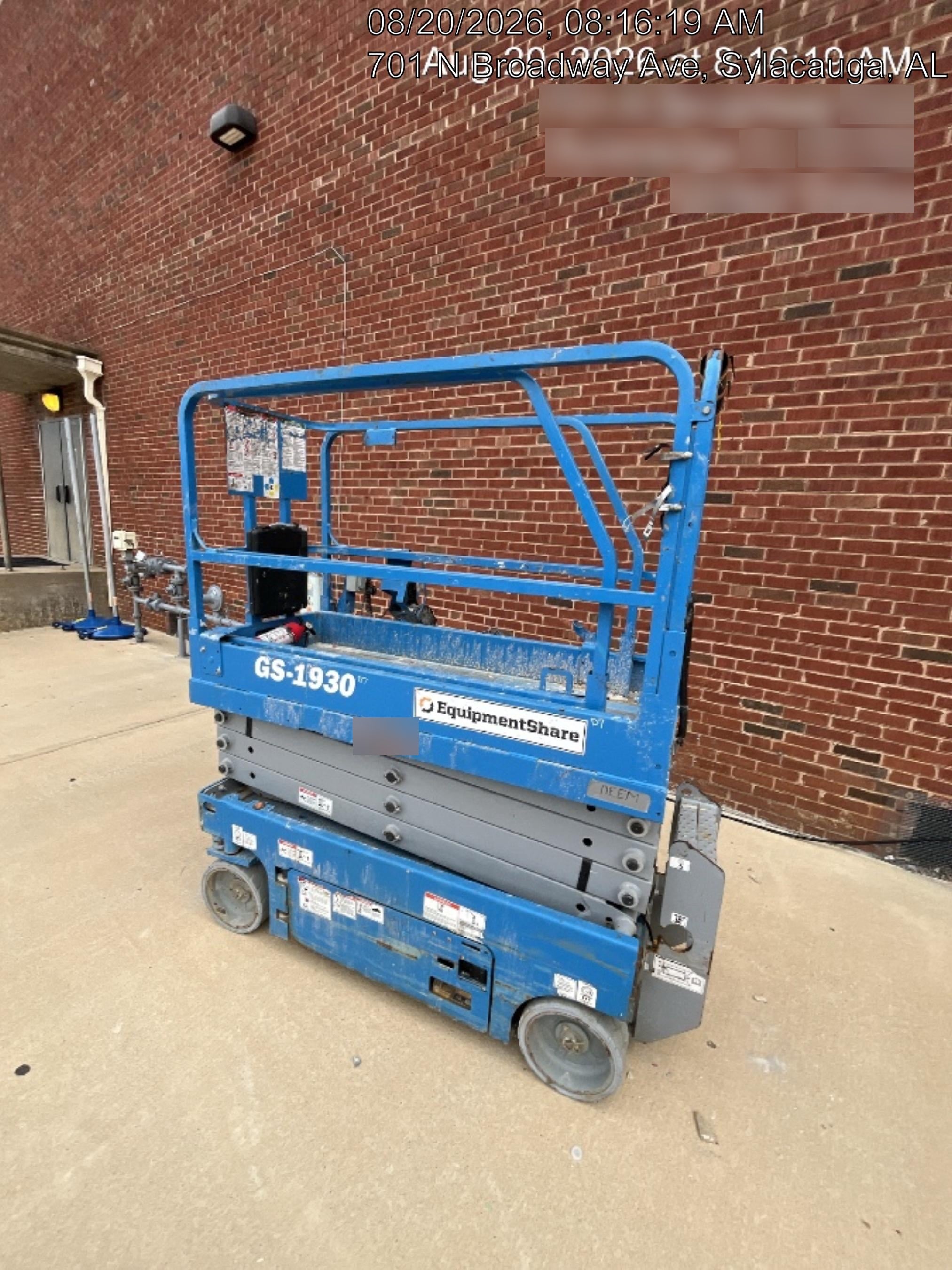 2020 Genie GS-1930 Fixed rails with chain entry gate - Pre A92.20