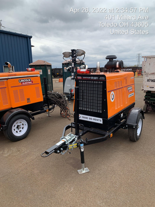 2021 Lincoln Electric Vantage 549X Ready Pak 3, ORANGE (includes trailer, cable rack, fender light kit)