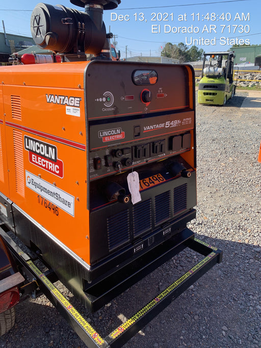 2021 Lincoln Electric Vantage 549X Ready Pak 3, ORANGE (includes trailer, cable rack, fender light kit)