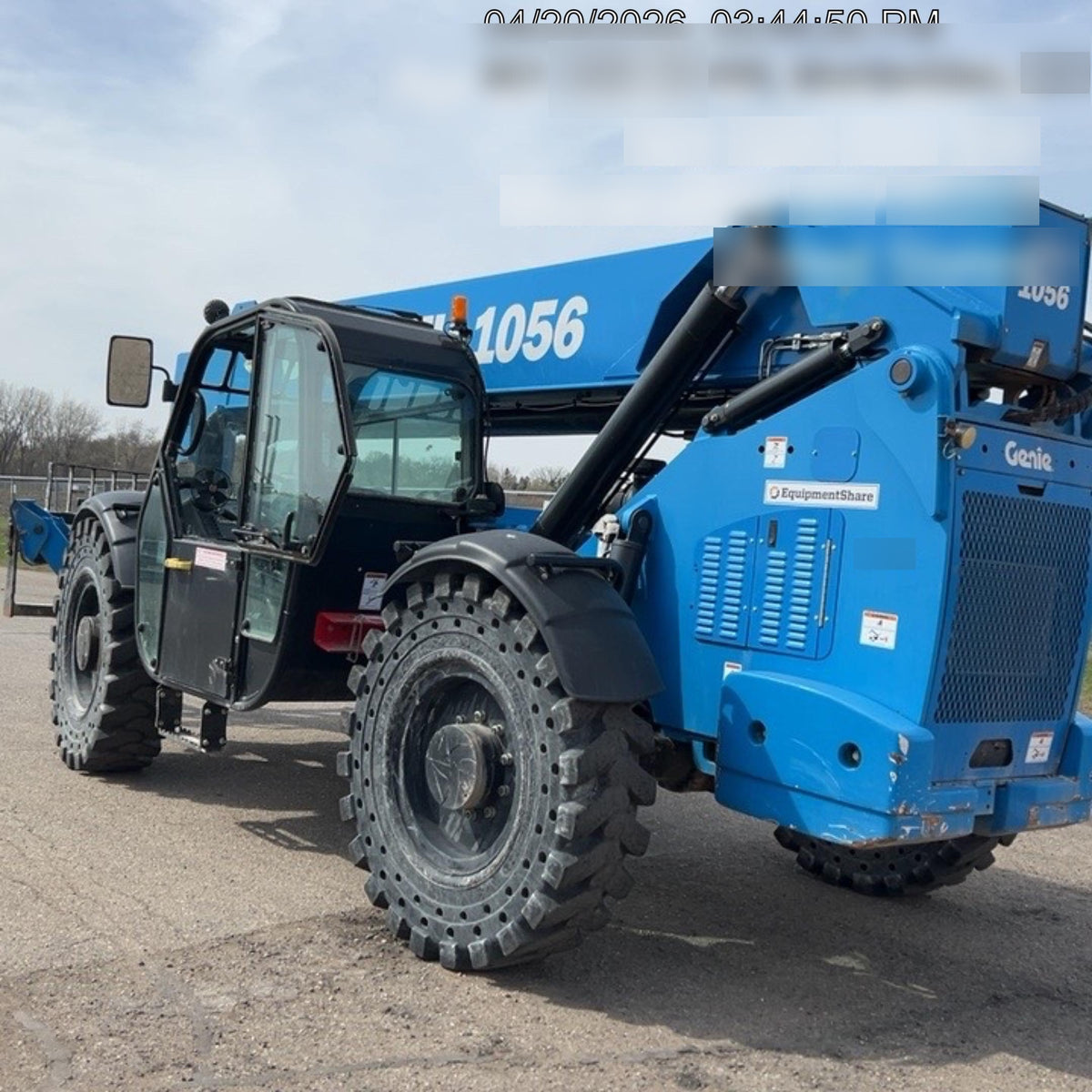 2018 Genie GTH-1056 Genie GTH-1056 w/Enclosed Cab w/HVAC, Work Lights, Solid Tires, Beacon, 60" Carriage and Forks