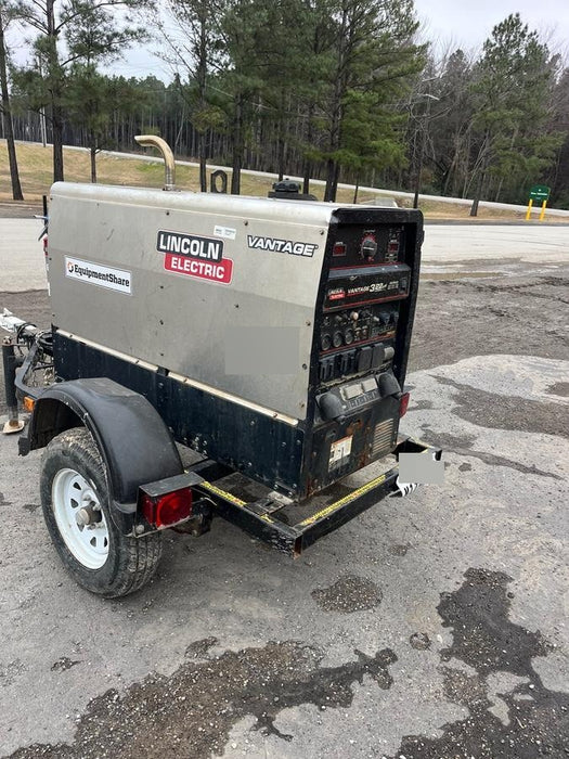 2019 Lincoln Electric Vantage 322 Welder Ready-Pak 3, Two wheel trailer, Fender and Light kit, Cable Rack
