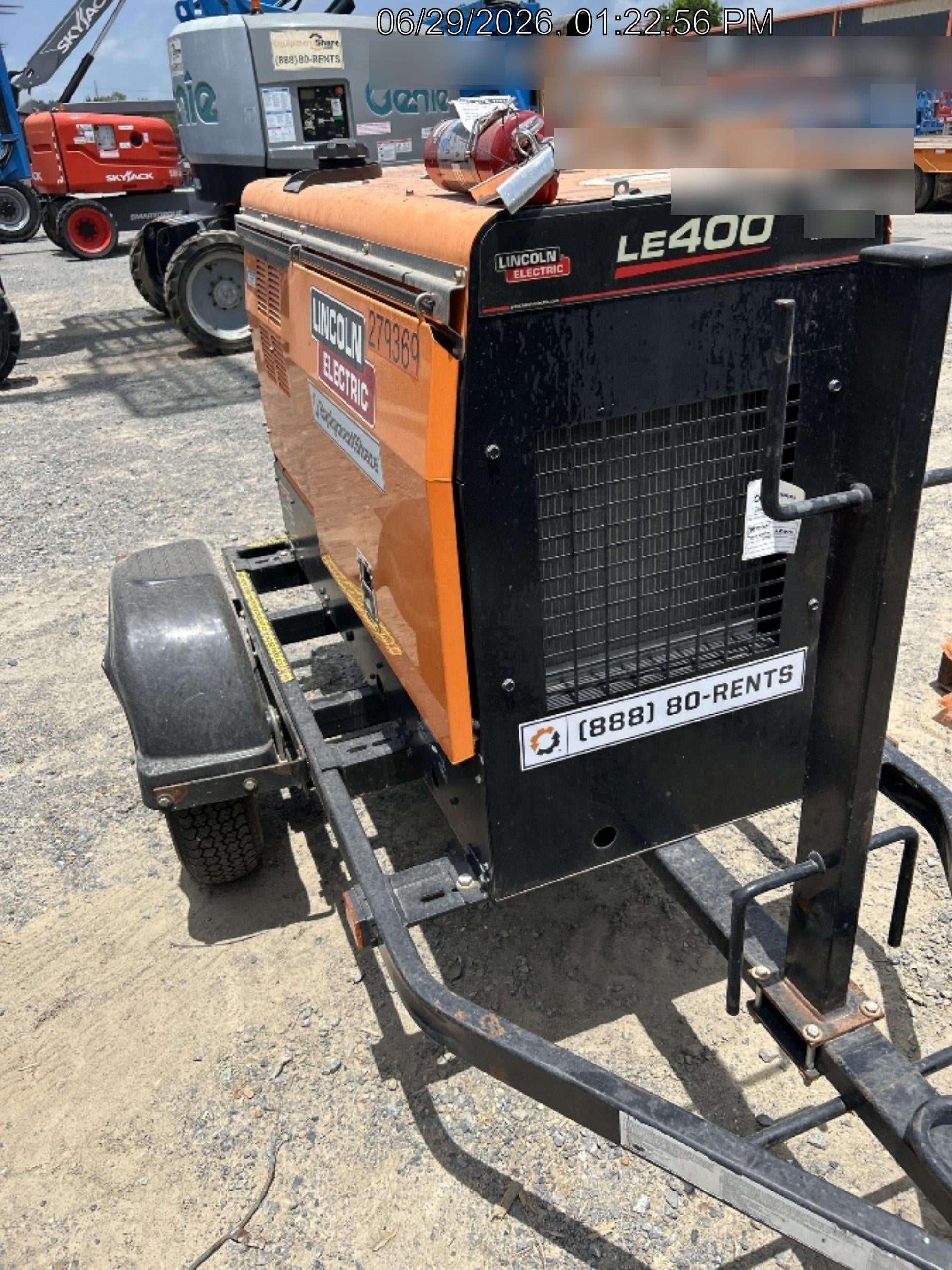 2022 Lincoln Electric LE400 Kubota V1505, Trlr, Cable Rack, Light Kit, ES Decals, T3