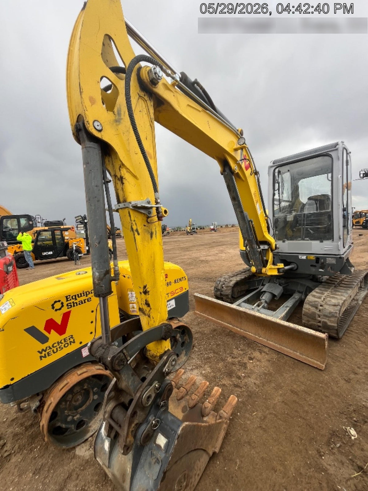 2019 Wacker Neuson EZ53 WACKER NEUSON EZ53 12K Excavator, TRK,LGD,CAB,PC